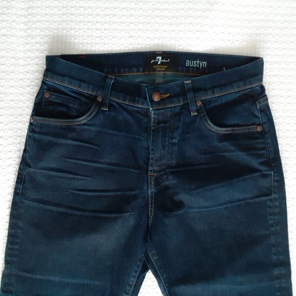 7 For All Mankind Other - 7 for All Mankind AUSTYN Dark Wash Straight Leg Blue Jeans W30 X L 24
